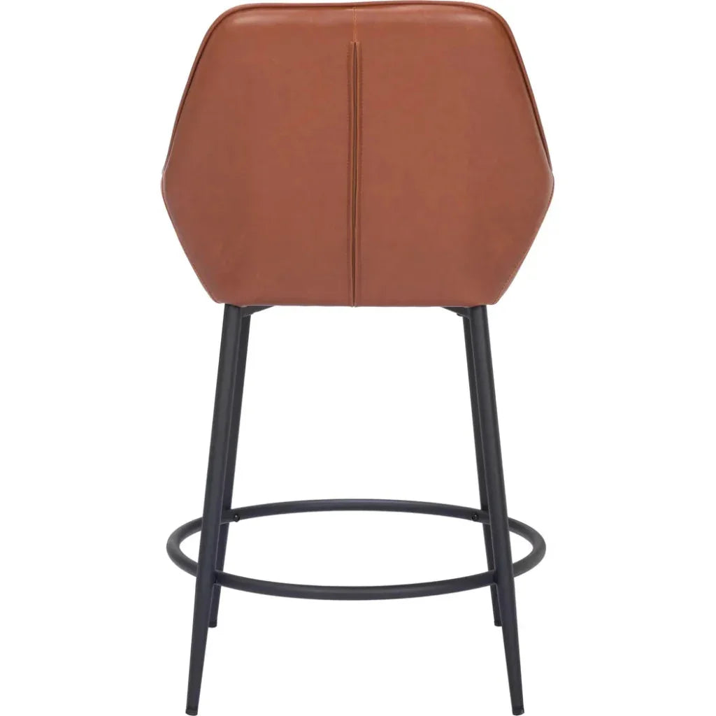 Vila Counter Stool (Set of 2) Brown - LOOMLAN - Zuo Modern - Counter Stools