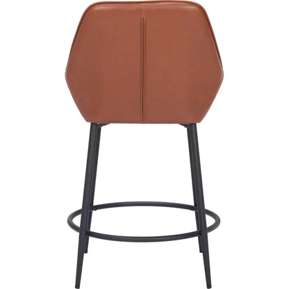 Vila Counter Stool (Set of 2) Brown - LOOMLAN - Zuo Modern - Counter Stools