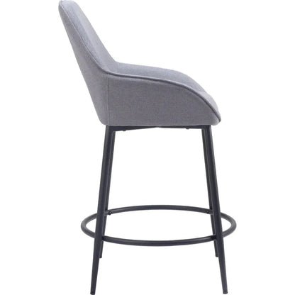 Vila Counter Stool (Set of 2) Gray - LOOMLAN - Zuo Modern - Counter Stools