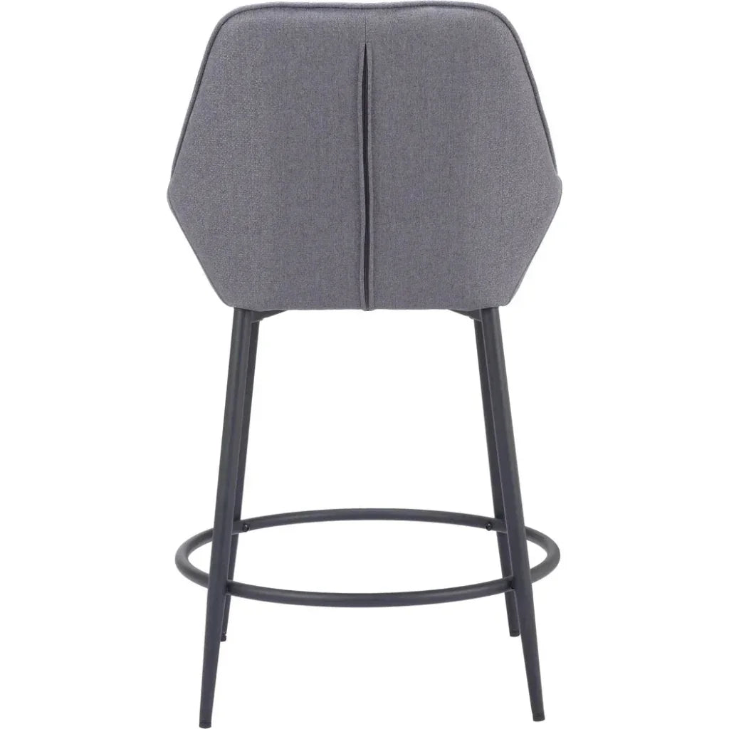 Vila Counter Stool (Set of 2) Gray - LOOMLAN - Zuo Modern - Counter Stools