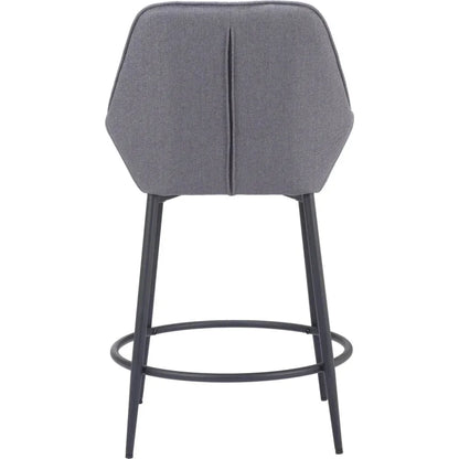 Vila Counter Stool (Set of 2) Gray - LOOMLAN - Zuo Modern - Counter Stools
