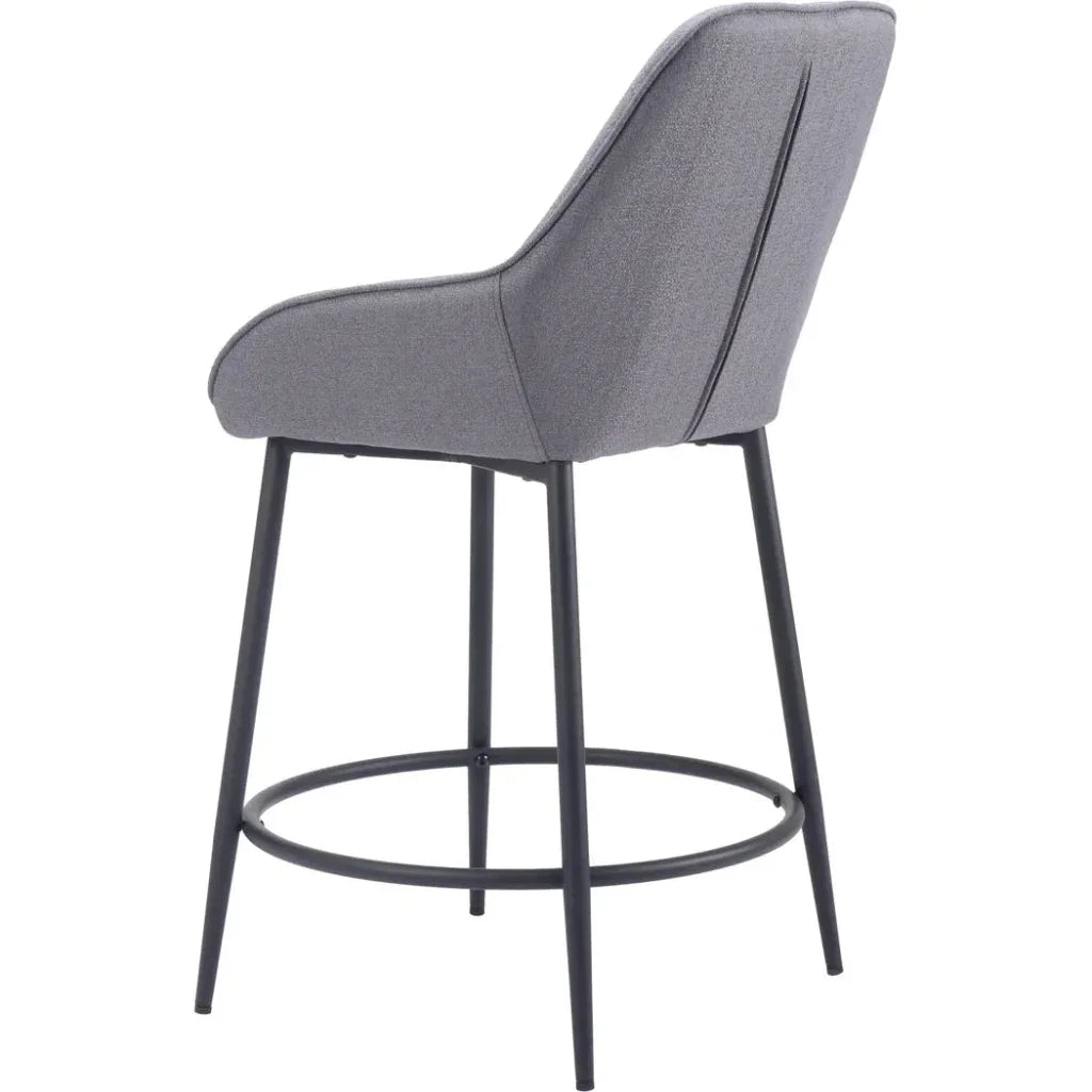 Vila Counter Stool (Set of 2) Gray - LOOMLAN - Zuo Modern - Counter Stools