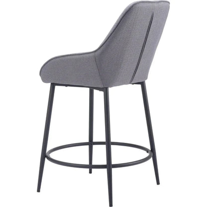 Vila Counter Stool (Set of 2) Gray - LOOMLAN - Zuo Modern - Counter Stools