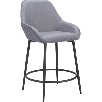 Vila Counter Stool (Set of 2) Gray - LOOMLAN - Zuo Modern - Counter Stools