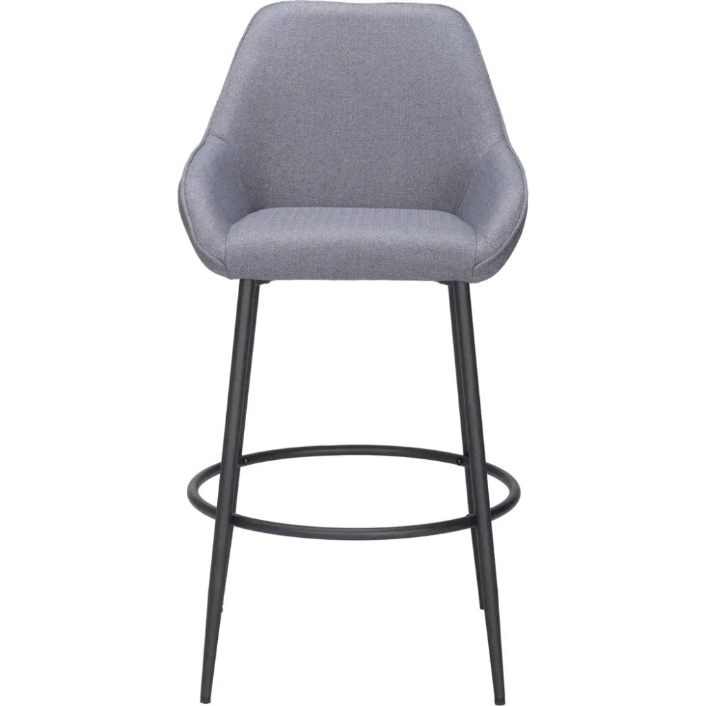 Vila Barstool (Set of 2) Gray - LOOMLAN - Zuo Modern - Bar Stools