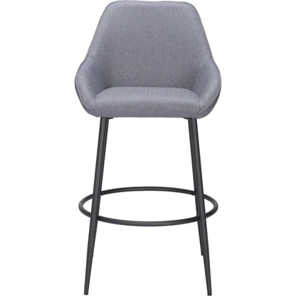 Vila Barstool (Set of 2) Gray - LOOMLAN - Zuo Modern - Bar Stools