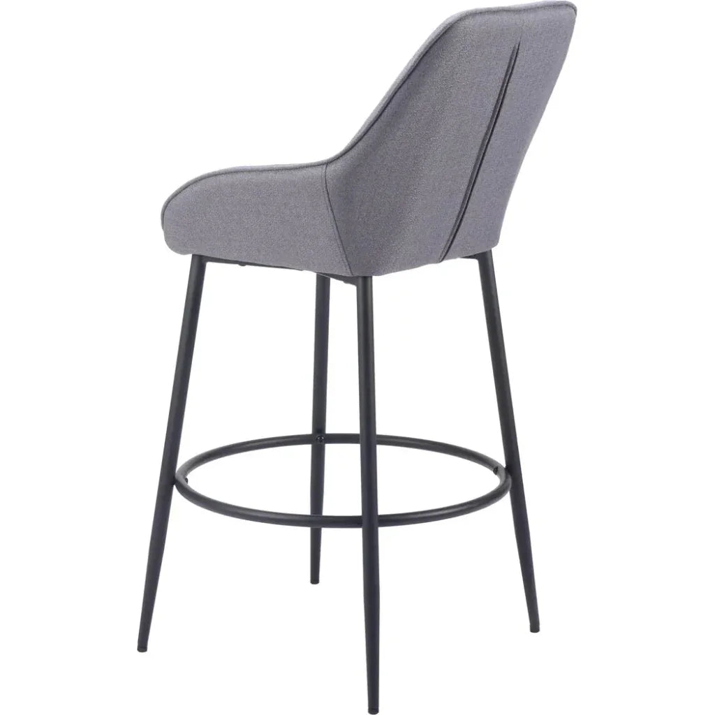 Vila Barstool (Set of 2) Gray - LOOMLAN - Zuo Modern - Bar Stools
