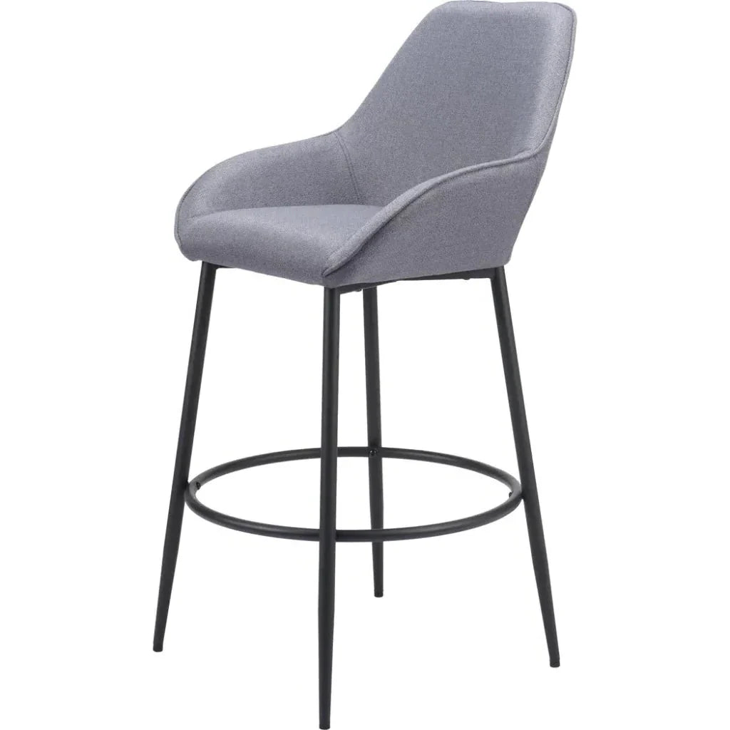 Vila Barstool (Set of 2) Gray - LOOMLAN - Zuo Modern - Bar Stools