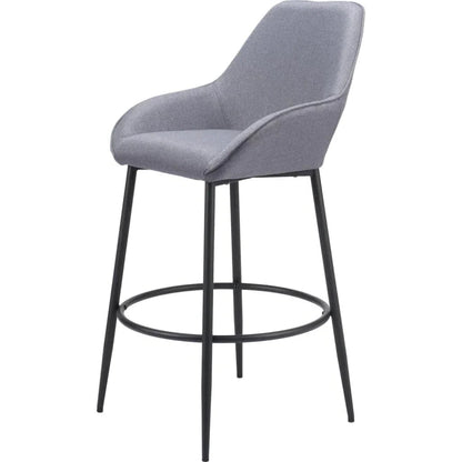 Vila Barstool (Set of 2) Gray - LOOMLAN - Zuo Modern - Bar Stools
