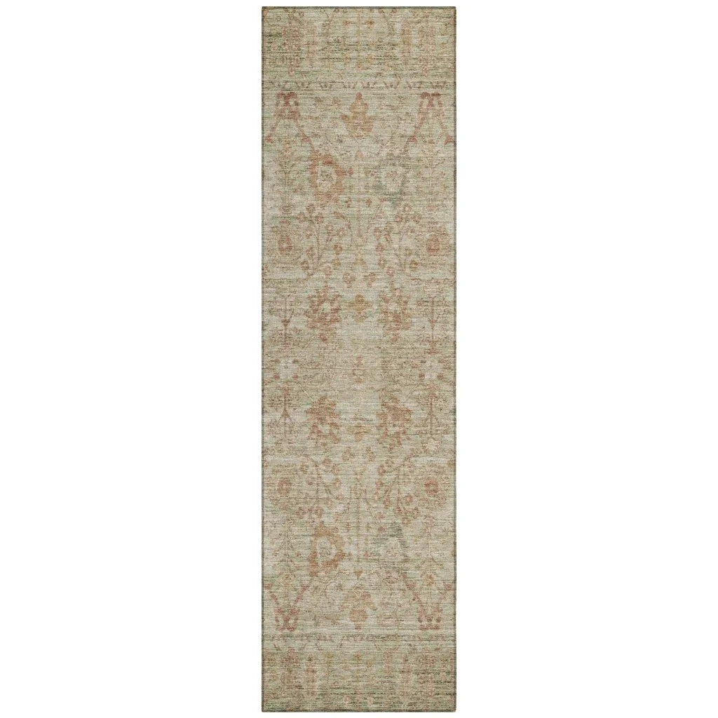 Vilnius Beige Washable Indoor-Outdoor Rug-Outdoor Rugs-LOOMLAN Rugs-2'3" x 7'6"-LOOMLAN