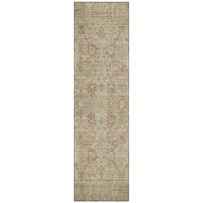 Vilnius Beige Washable Indoor-Outdoor Rug-Outdoor Rugs-LOOMLAN Rugs-2'3" x 7'6"-LOOMLAN