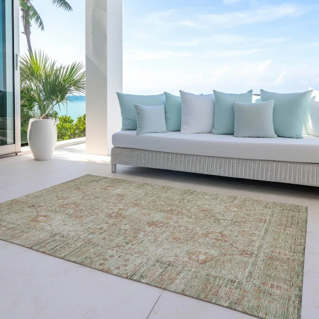 Vilnius Beige Washable Indoor-Outdoor Rug-Outdoor Rugs-LOOMLAN Rugs-LOOMLAN
