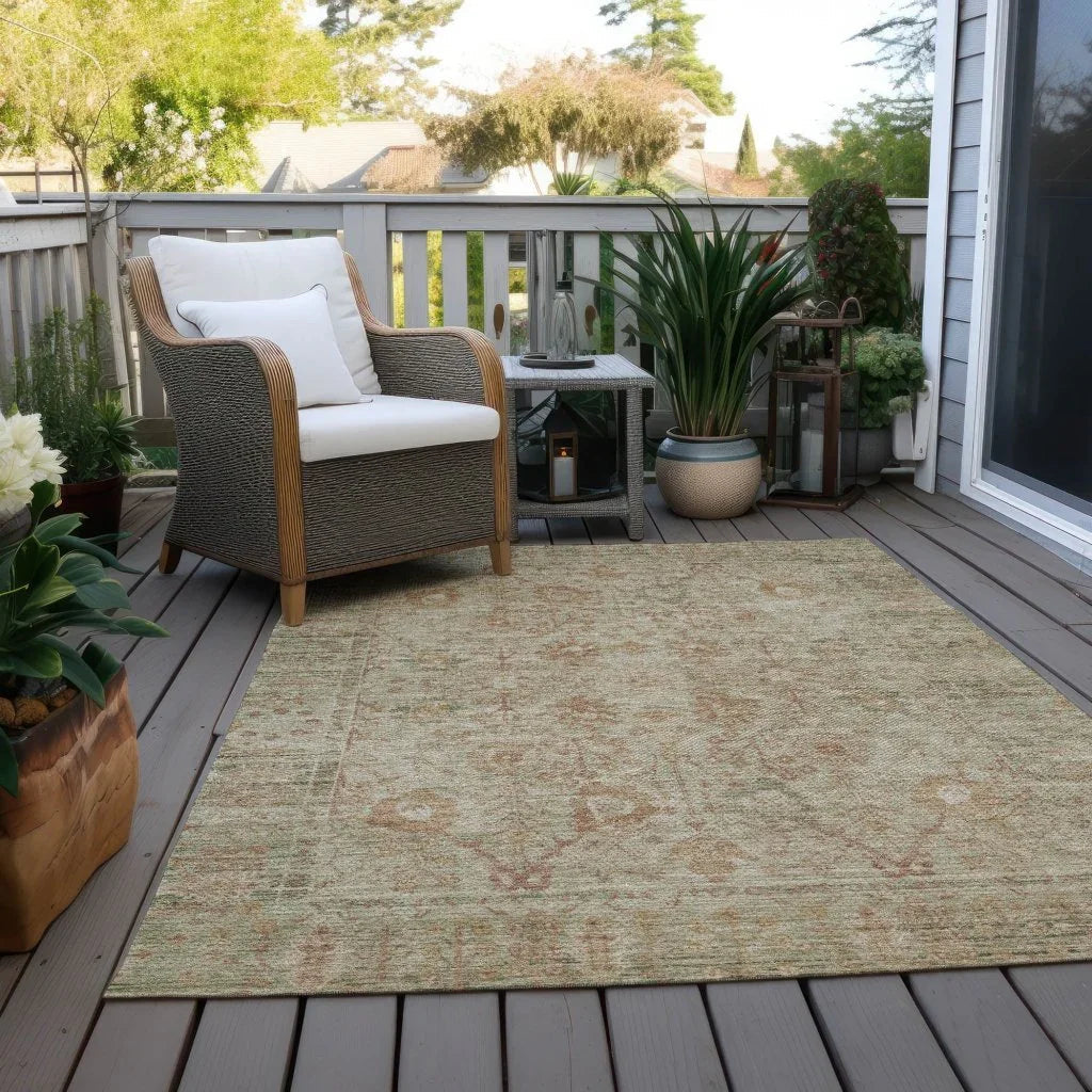 Vilnius Beige Washable Indoor-Outdoor Rug-Outdoor Rugs-LOOMLAN Rugs-LOOMLAN