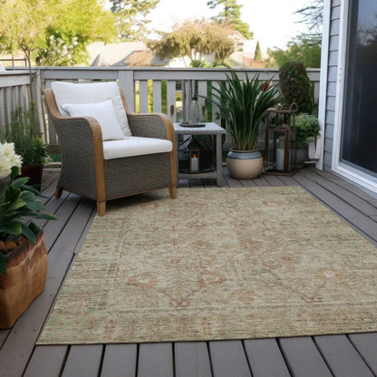 Vilnius Beige Washable Indoor-Outdoor Rug-Outdoor Rugs-LOOMLAN Rugs-LOOMLAN