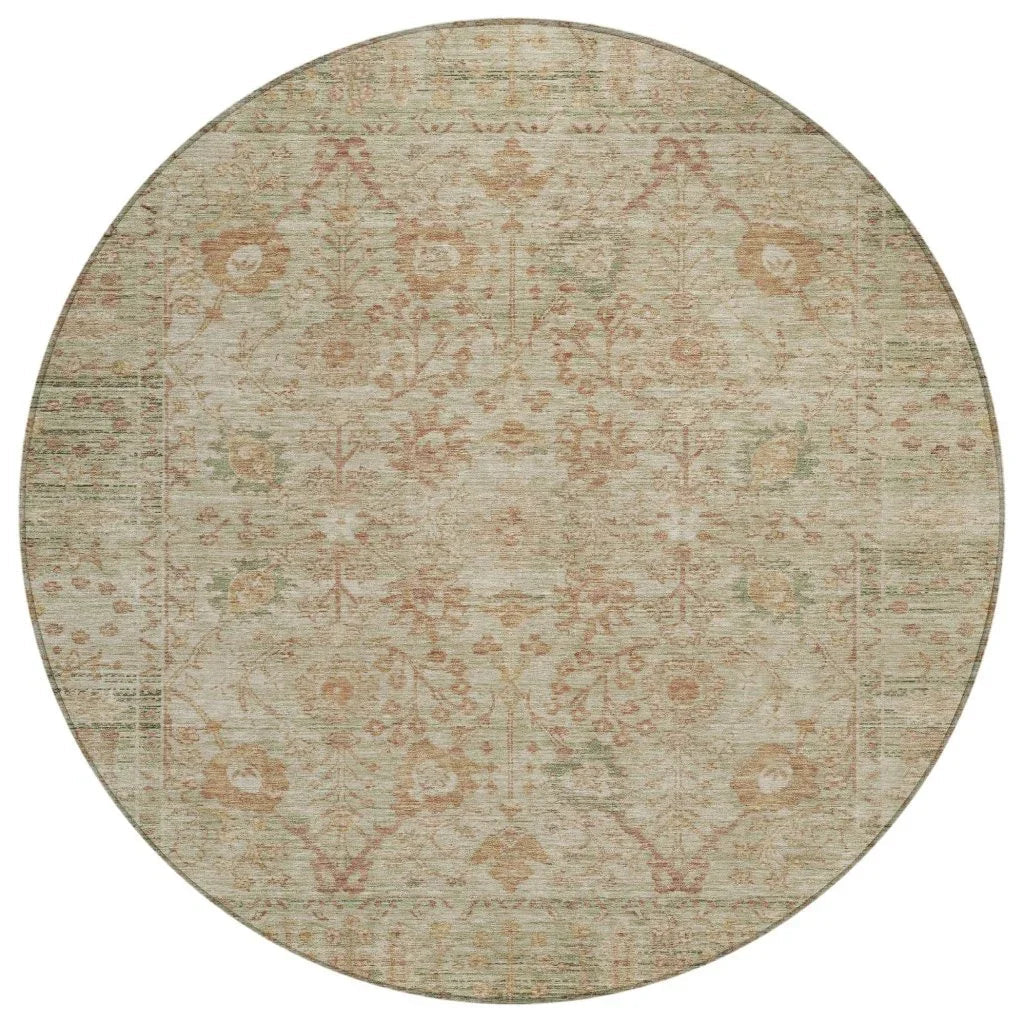Vilnius Beige Washable Indoor-Outdoor Rug-Outdoor Rugs-LOOMLAN Rugs-8' x 8'-LOOMLAN