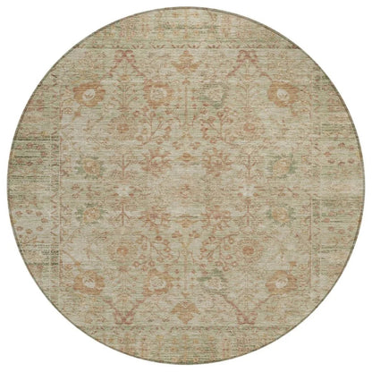 Vilnius Beige Washable Indoor-Outdoor Rug-Outdoor Rugs-LOOMLAN Rugs-8' x 8'-LOOMLAN