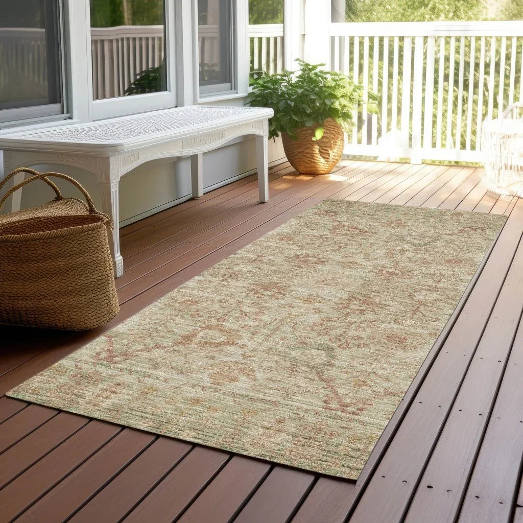 Vilnius Beige Washable Indoor-Outdoor Rug-Outdoor Rugs-LOOMLAN Rugs-LOOMLAN