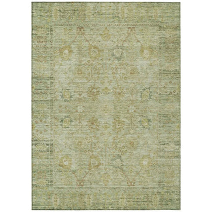 Vilnius Green Washable Indoor-Outdoor Rug-Outdoor Rugs-LOOMLAN Rugs-2'6" x 3'10"-LOOMLAN