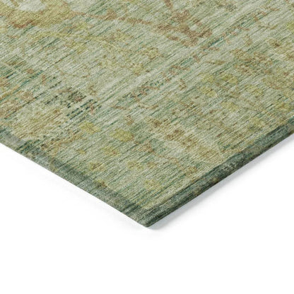 Vilnius Green Washable Indoor-Outdoor Rug-Outdoor Rugs-LOOMLAN Rugs-LOOMLAN
