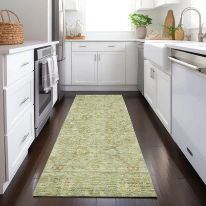 Vilnius Green Washable Indoor-Outdoor Rug-Outdoor Rugs-LOOMLAN Rugs-LOOMLAN