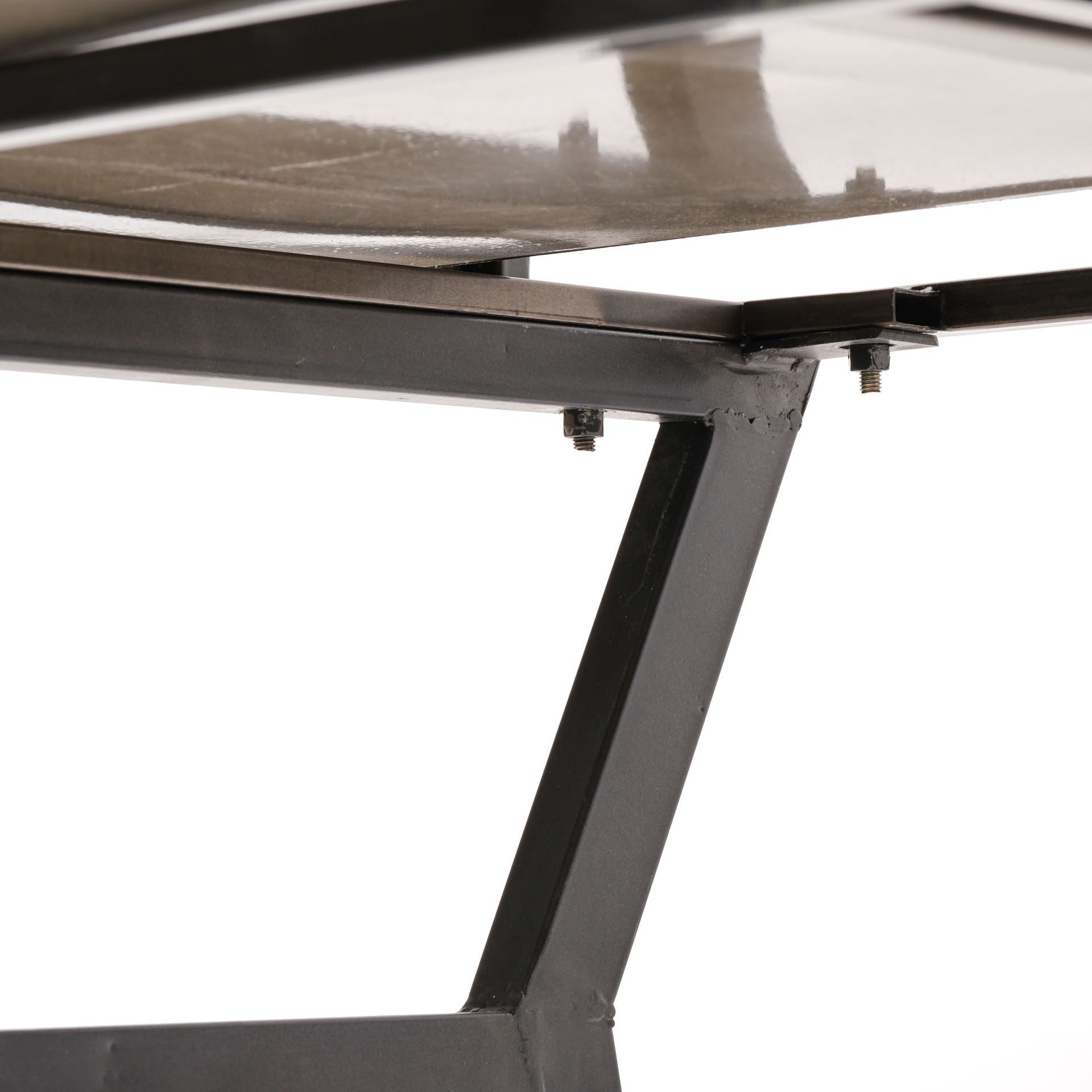 Vince Three Drawers Metal Office Desk-Home Office Desks-Mercana-LOOMLAN