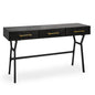 Vince Three Drawers Metal Office Desk-Home Office Desks-Mercana-LOOMLAN