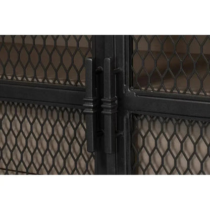 Vineyards Home Bar Cabinet Lights, Metal Doors-Home Bar Cabinets-Sarreid-LOOMLAN