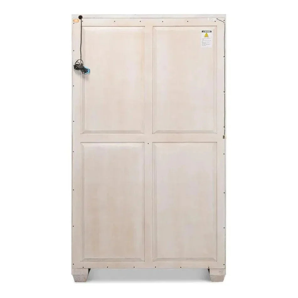 Vineyards Home Bar Cabinet Lights, Metal Doors-Home Bar Cabinets-Sarreid-LOOMLAN