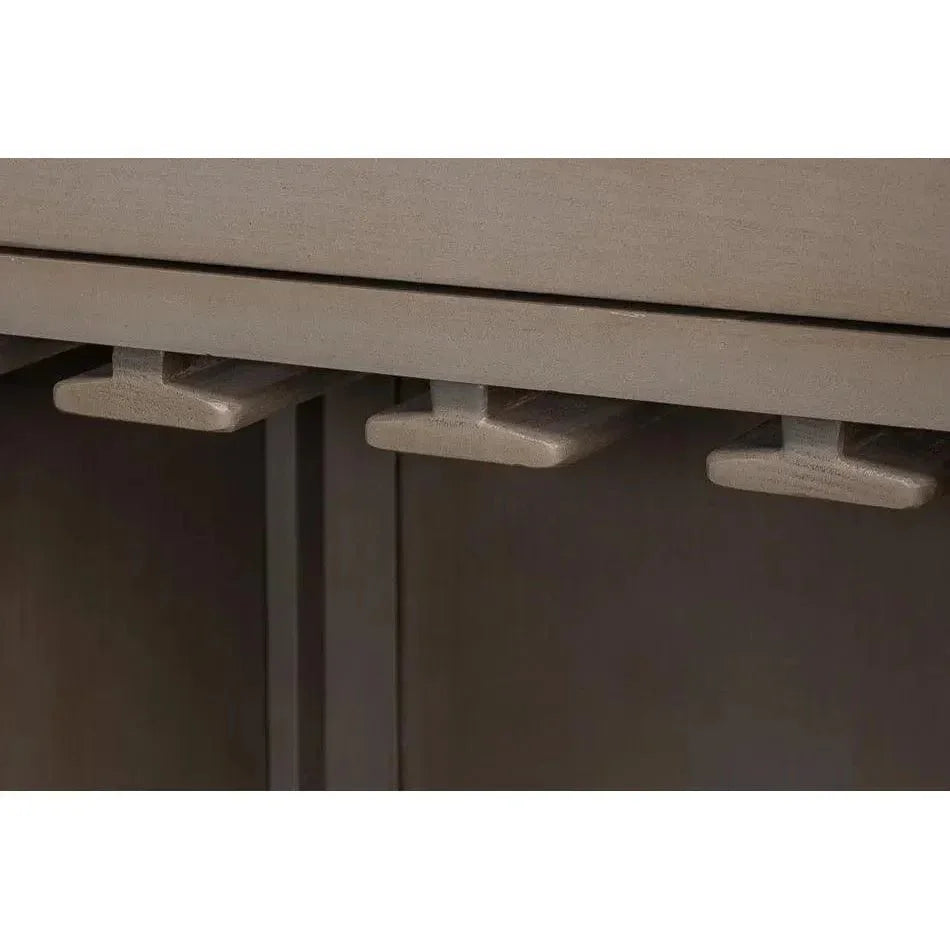 Vineyards Home Bar Cabinet Lights, Metal Doors-Home Bar Cabinets-Sarreid-LOOMLAN