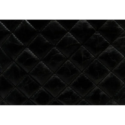 Vintage Leather Armless Dining Chair - LOOMLAN - Noir - Dining Chairs