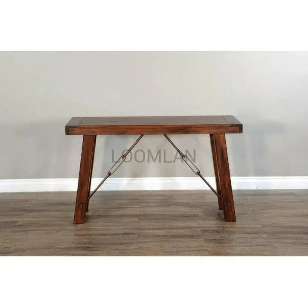 Vintage Look Dark Stain Wood Sofa Table - LOOMLAN - Sunny D - Console Tables
