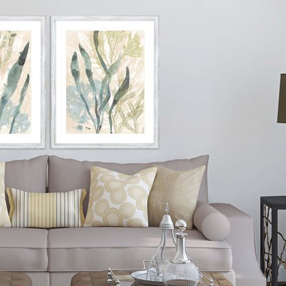 Vintage Ocean Jewels Wood Framed Wall Art