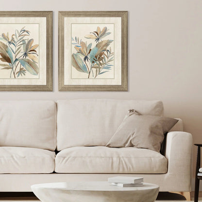 Vintage Tropics II Blue Framed Wall Art