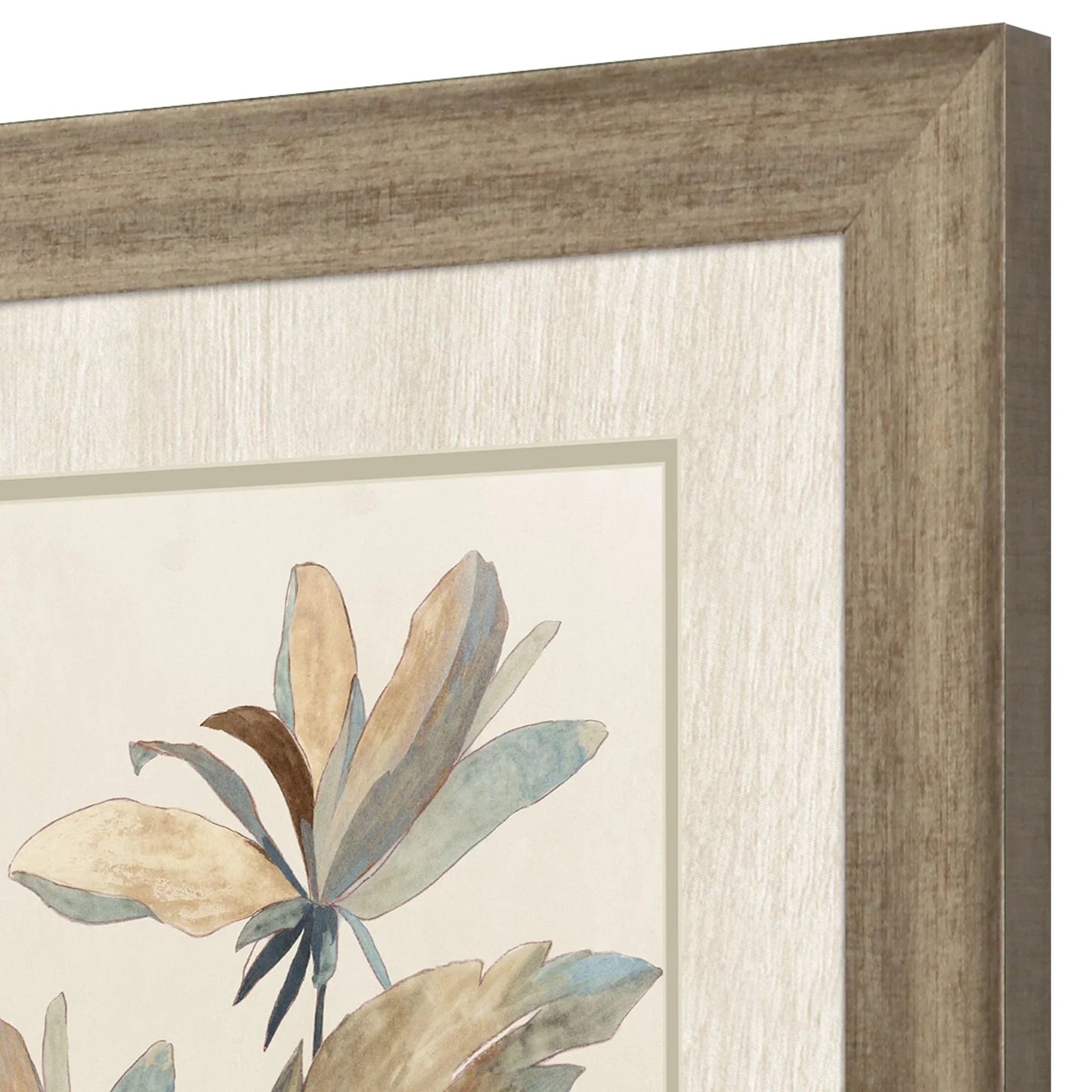 Vintage Tropics II Blue Framed Wall Art