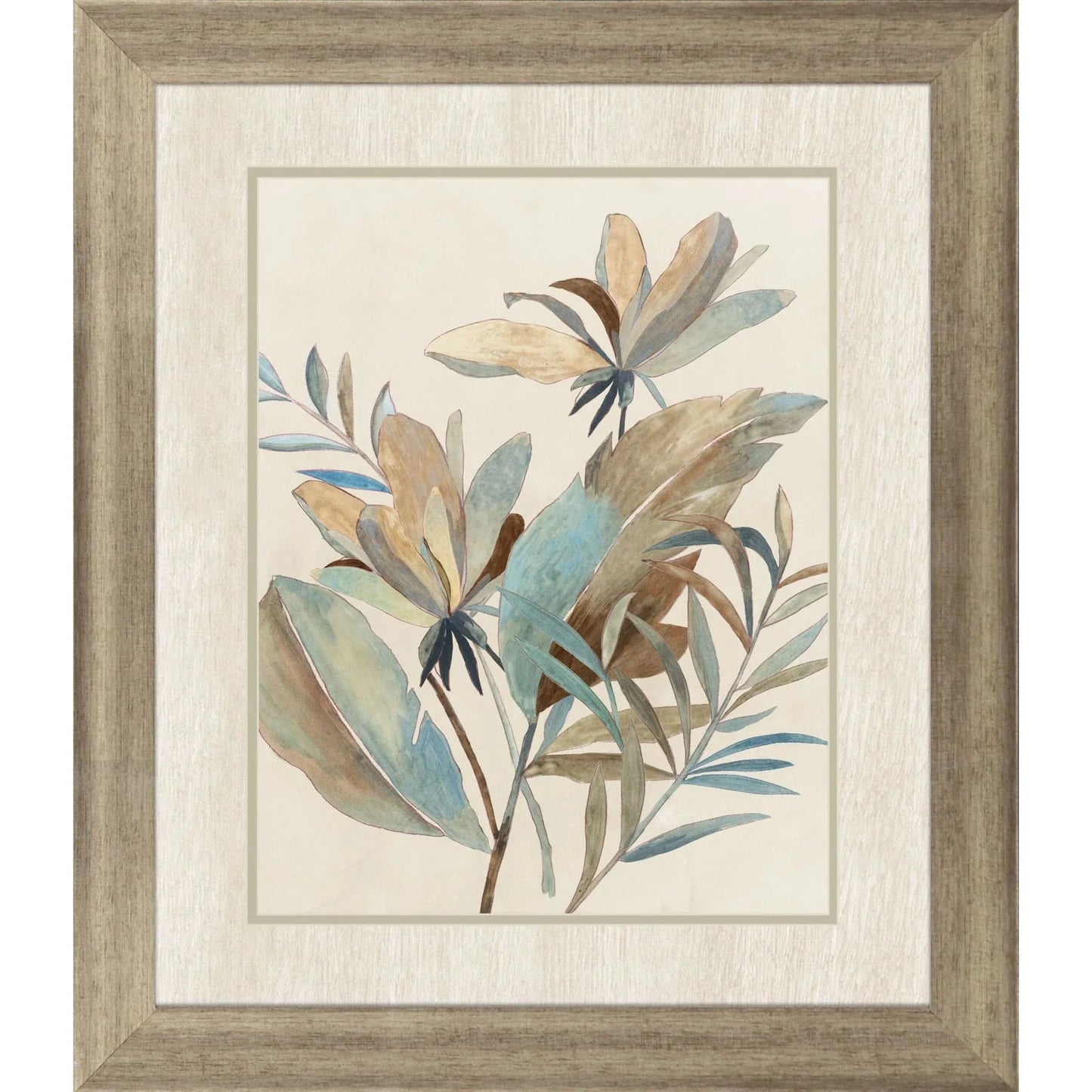 Vintage Tropics II Blue Framed Wall Art