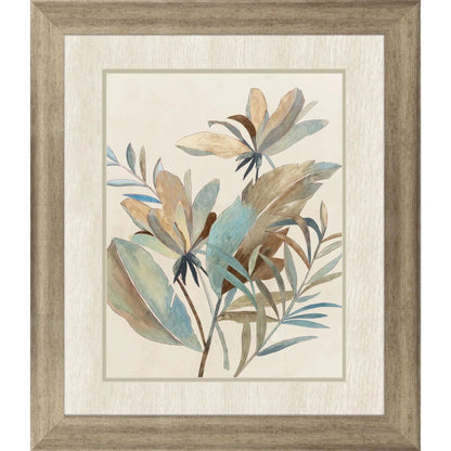 Vintage Tropics II Blue Framed Wall Art