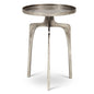 Vinya Reclaimed Aluminum Round End Table - LOOMLAN - Urbia - Side Tables