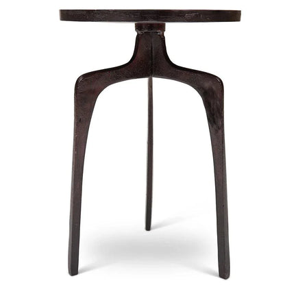 Vinya Reclaimed Aluminum Round End Table - LOOMLAN - Urbia - Side Tables