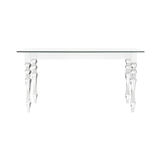 Violet Acrylic Framed Rectangular Dining Table - LOOMLAN - Chelsea House - Side Tables