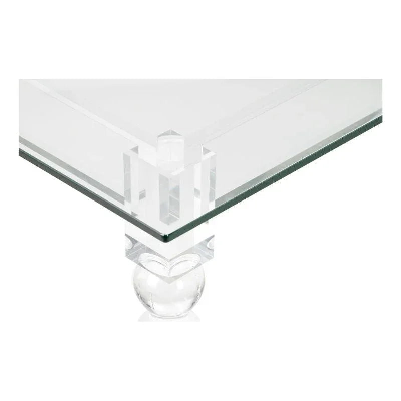 Violet Acrylic Framed Rectangular Dining Table - LOOMLAN - Chelsea House - Side Tables