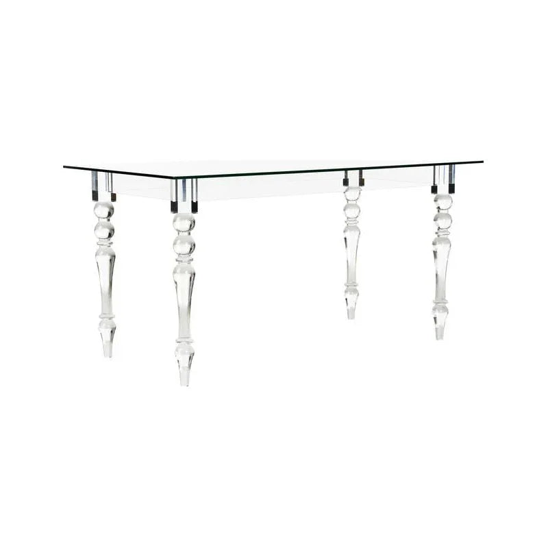 Violet Acrylic Framed Rectangular Dining Table - LOOMLAN - Chelsea House - Side Tables