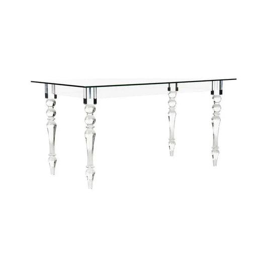 Violet Acrylic Framed Rectangular Dining Table - LOOMLAN - Chelsea House - Side Tables