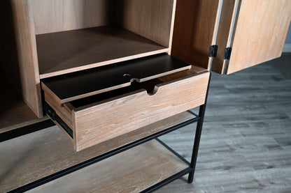 Violet Wooden Wine Bar Cabinet-Home Bar Cabinets-Sunny D-LOOMLAN