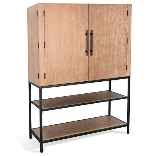 Violet Wooden Wine Bar Cabinet-Home Bar Cabinets-Sunny D-LOOMLAN