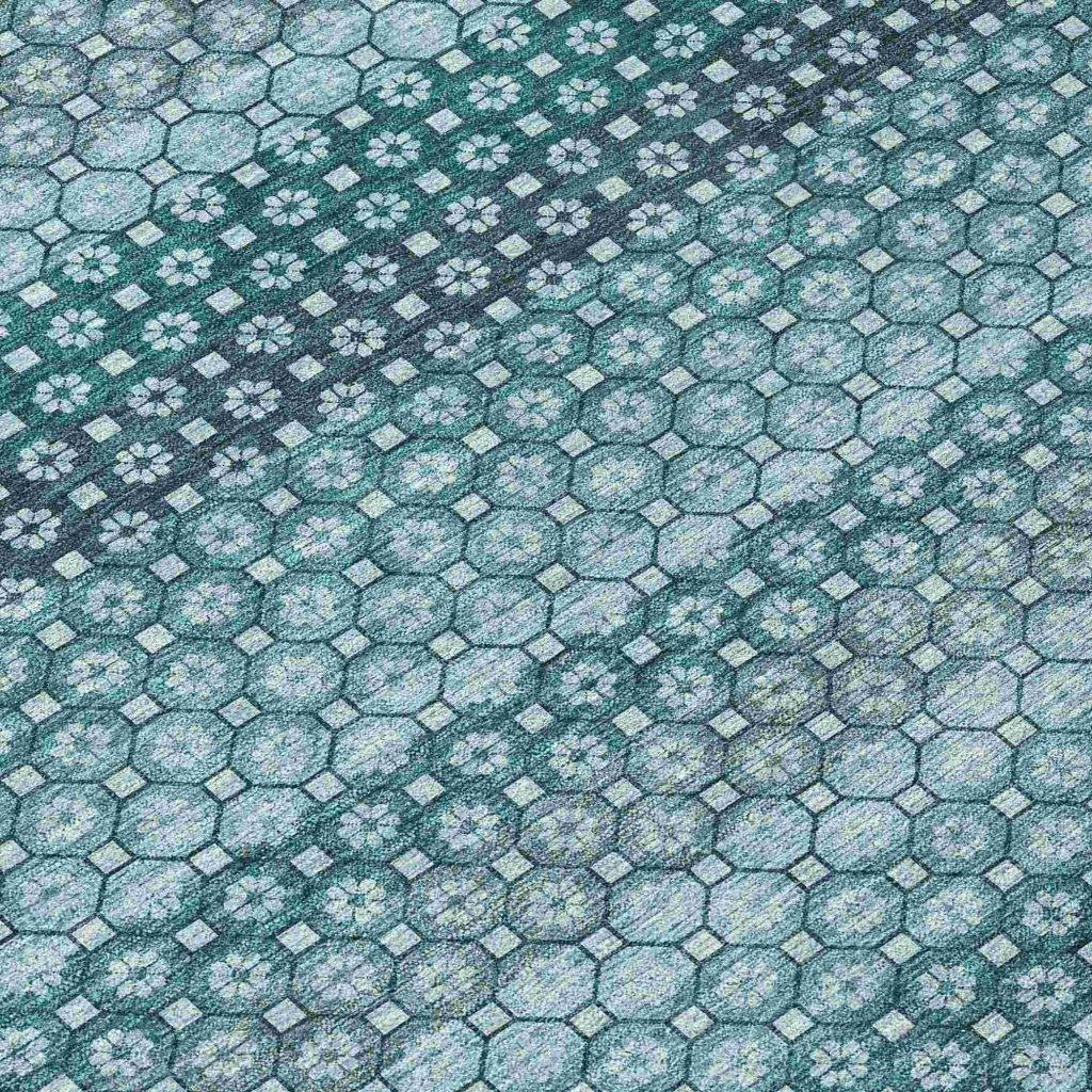 Violina Teal Washable Indoor - Outdoor Rug - LOOMLAN - LOOMLAN Rugs - Outdoor Rugs