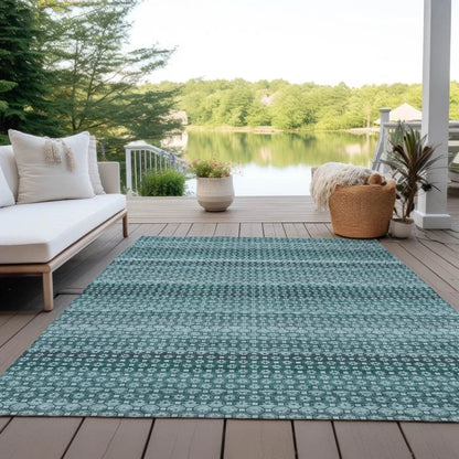 Violina Teal Washable Indoor - Outdoor Rug - LOOMLAN - LOOMLAN Rugs - Outdoor Rugs