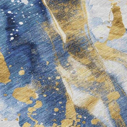 Vionetta Blue Washable Indoor - Outdoor Rug - LOOMLAN - LOOMLAN Rugs - Outdoor Rugs