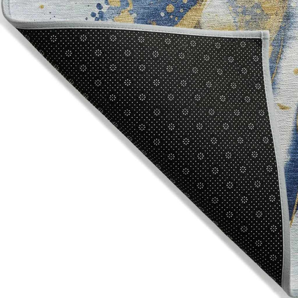 Vionetta Blue Washable Indoor - Outdoor Rug - LOOMLAN - LOOMLAN Rugs - Outdoor Rugs