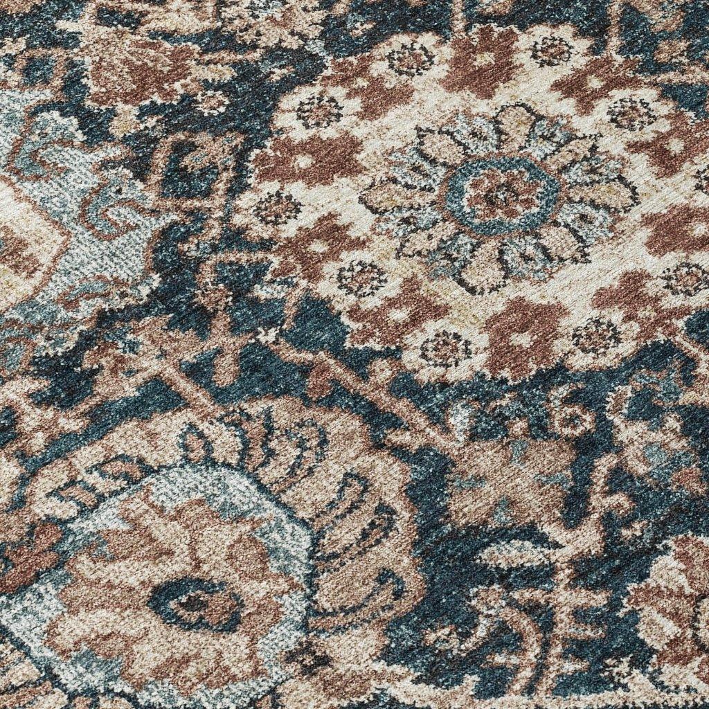 Vionith Brown Washable Indoor - Outdoor Rug - LOOMLAN - LOOMLAN Rugs - Outdoor Rugs