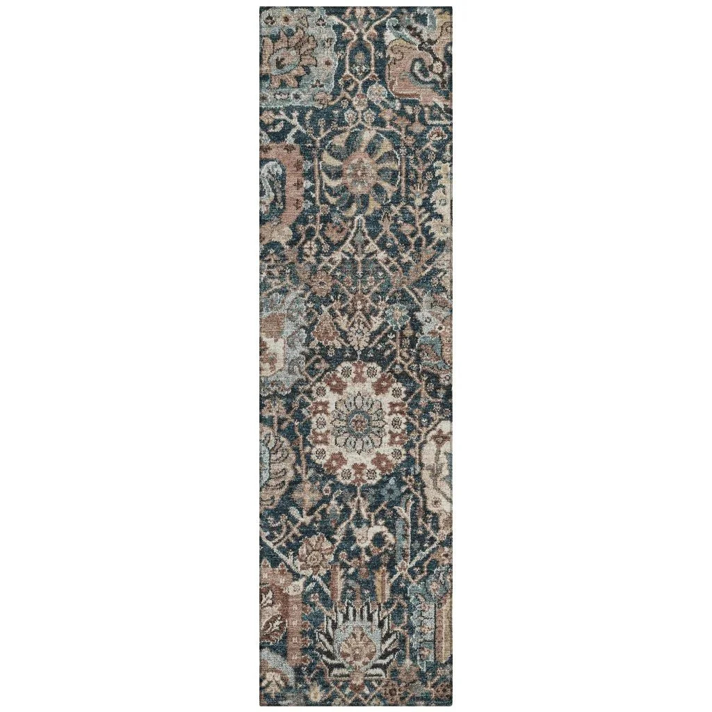 Vionith Brown Washable Indoor - Outdoor Rug - LOOMLAN - LOOMLAN Rugs - Outdoor Rugs